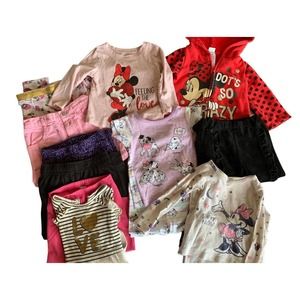 Toddler Girl Clothing Lot Size 18 Months- Minnie Mouse,Pants,Tops, 2 Sets Of Pjs